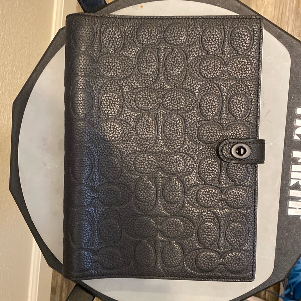 Coach Notebook Cover and Planner inside